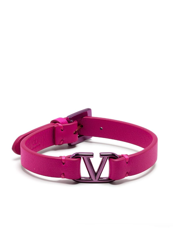 Valentino Garavani VLogo Signature bracelet in calfskin leather