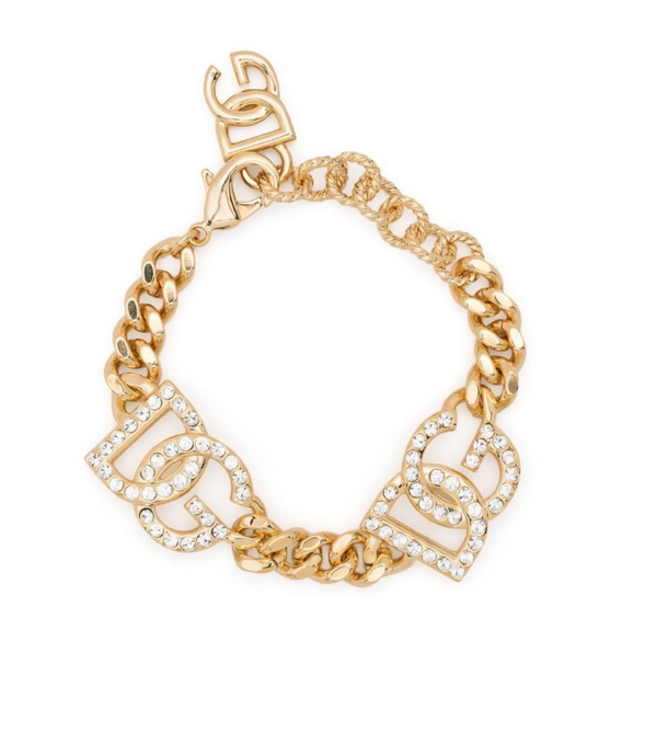 Dolce & Gabbana bracelet with rhinestones and DG logo