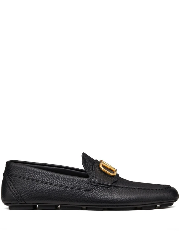 Valentino Garavani VLogo signature driving shoe in grainy calfskin leather