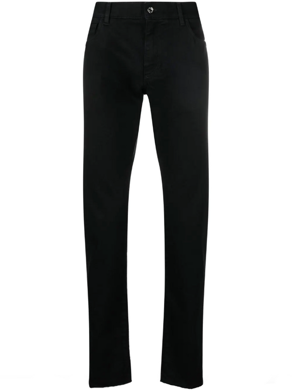 Dolce & Gabbana black wash slim-fit stretch jeans