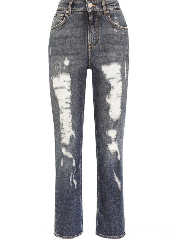 Dolce & Gabbana boyfriend jeans with rips