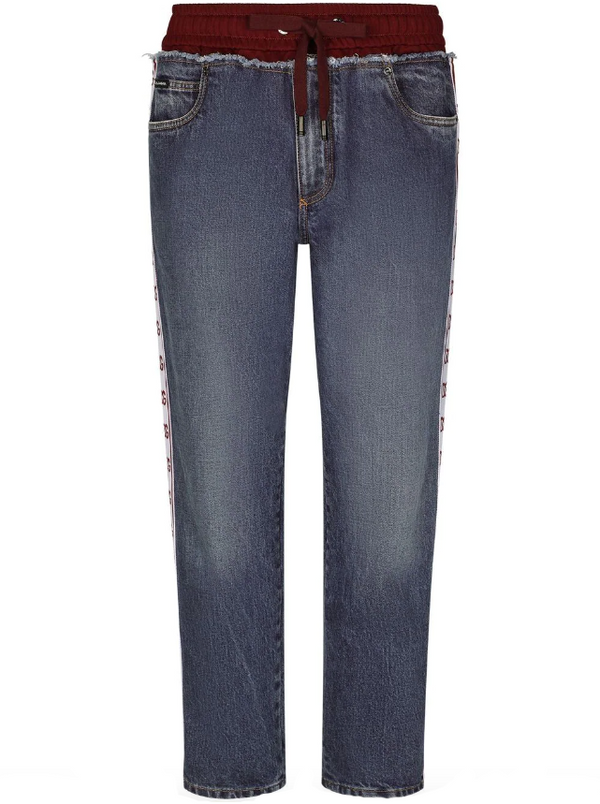 Dolce & Gabbana loose jogger jeans with branded bands