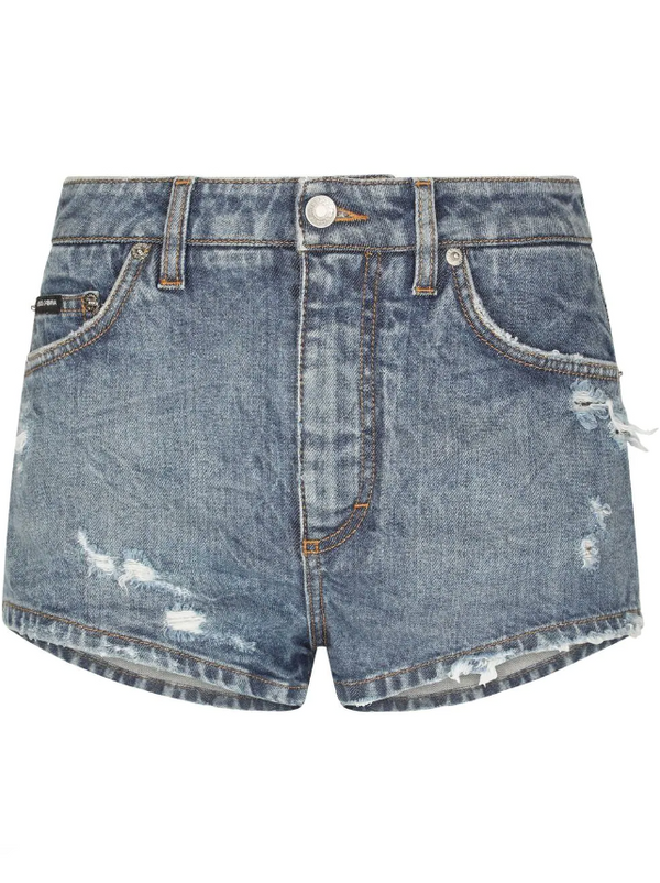 Dolce & Gabbana denim shorts with ripped details