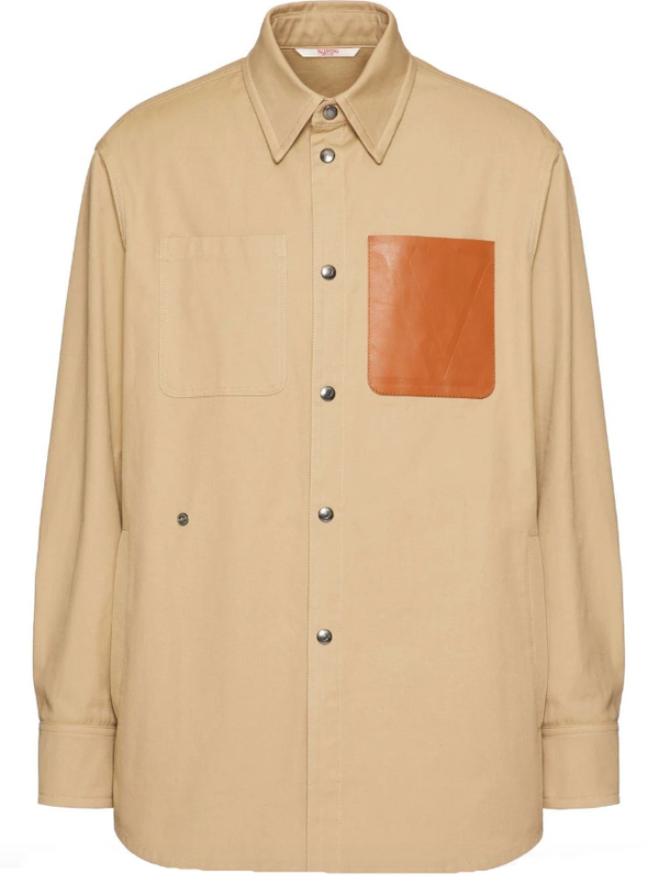 Valentino shirt jacket with embossed VLogo Signature