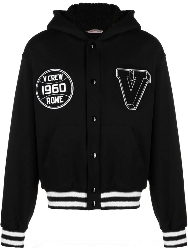 Valentino buttoned varsity hoodie