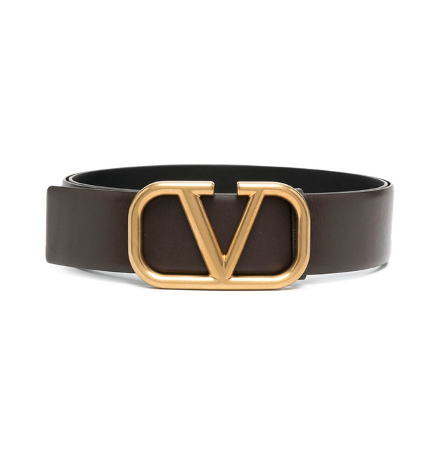Valentino Garavani VLogo Signature belt in calfskin leather.