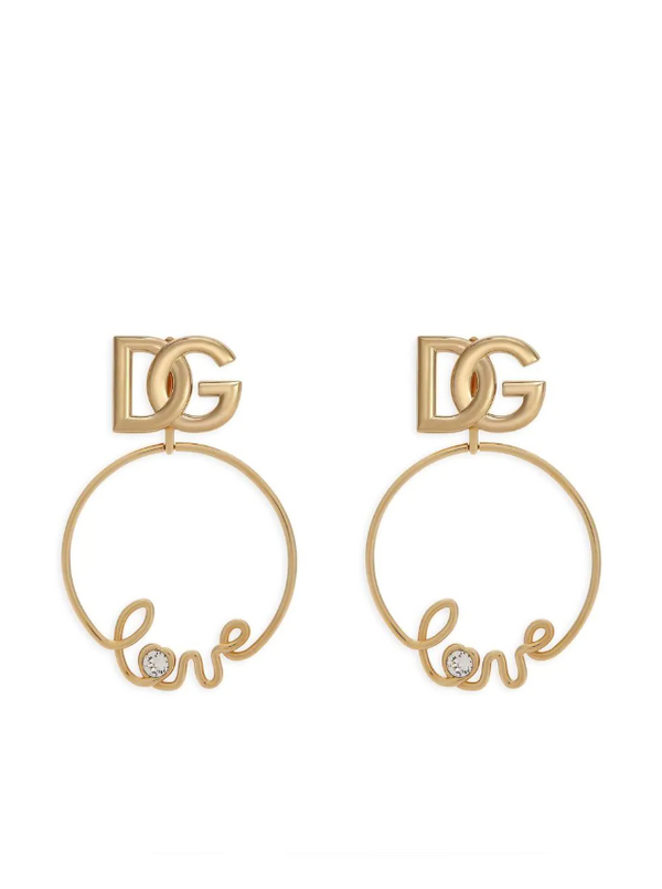 Dolce & Gabbana Clip-on “love” earrings with DG logo
