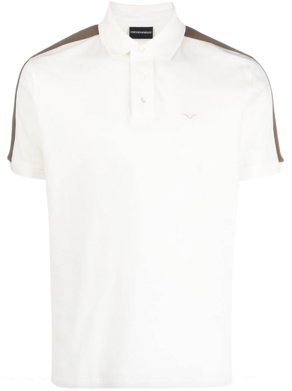 Emporio Armani strap-detail polo shirt