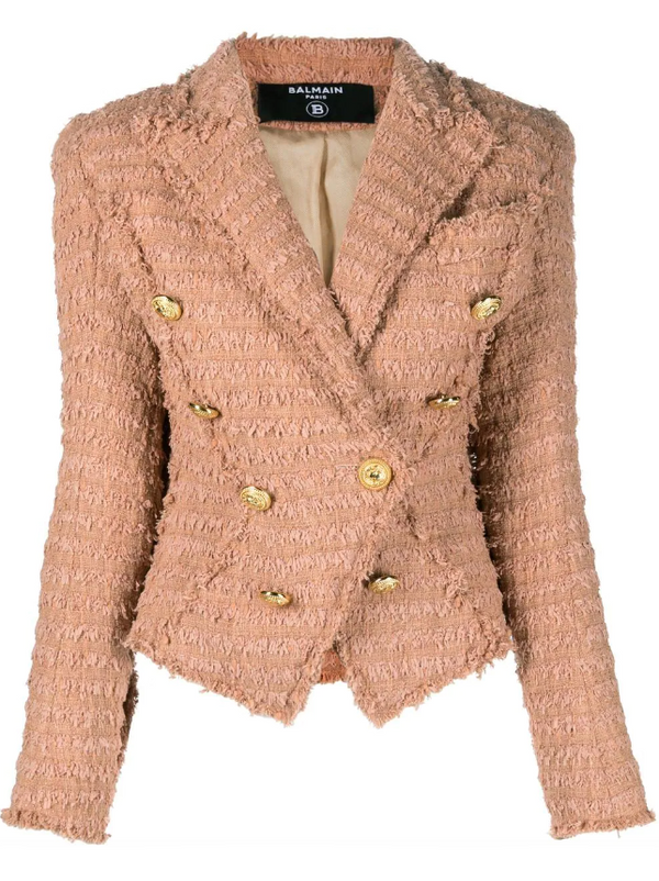 Balmain slim-fit tweed jacket