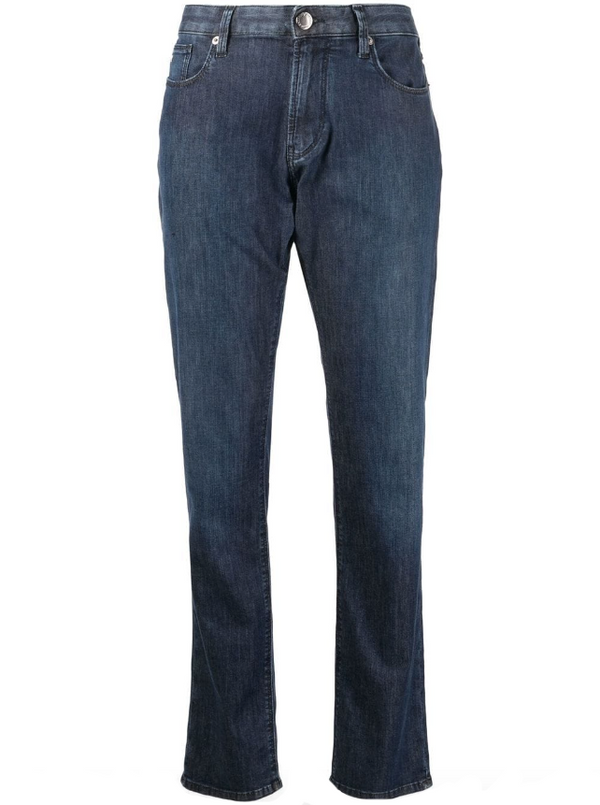 Emporio Armani J06 Slim-fit, twill-melange jeans in comfort denim