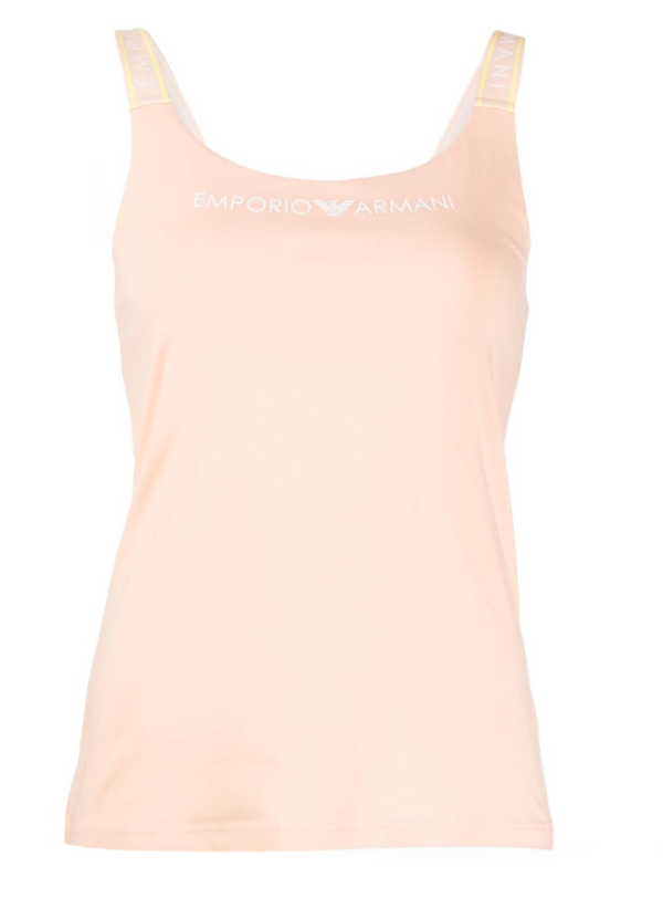 Emporio Armani iconic organic-cotton tank top with logo straps