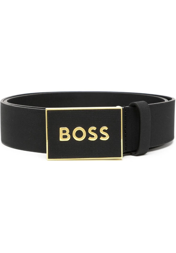 BOSS metallic-logo buckle belt