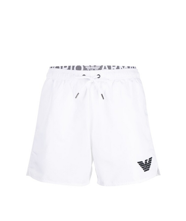Emporio Armani logo-print drawstring swim shorts