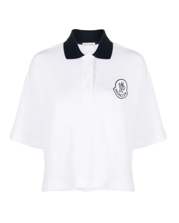 Moncler logo-embroidered polo shirt