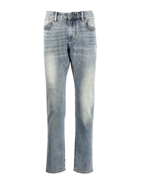 Emporio Armani J06 Slim-fit, worn-look comfort-denim jeans