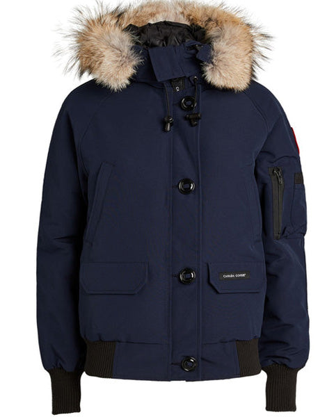 Canada Goose Chilliwack blue fur-trimmed down parka