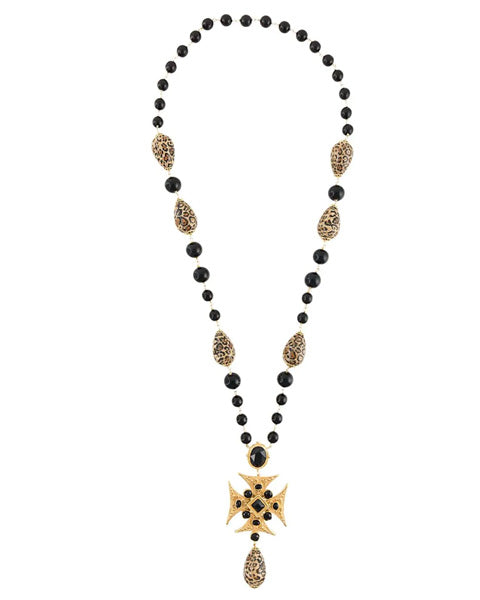 Dolce & Gabbana Beaded long cross necklace