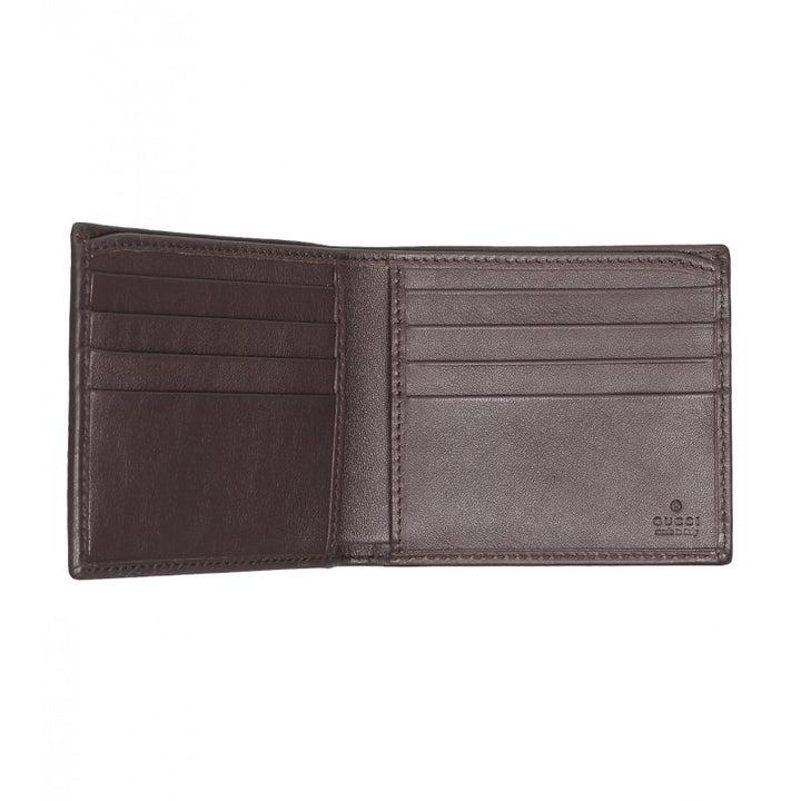 Beige & brown Supreme canvas bi-fold wallet - Profile Fashion