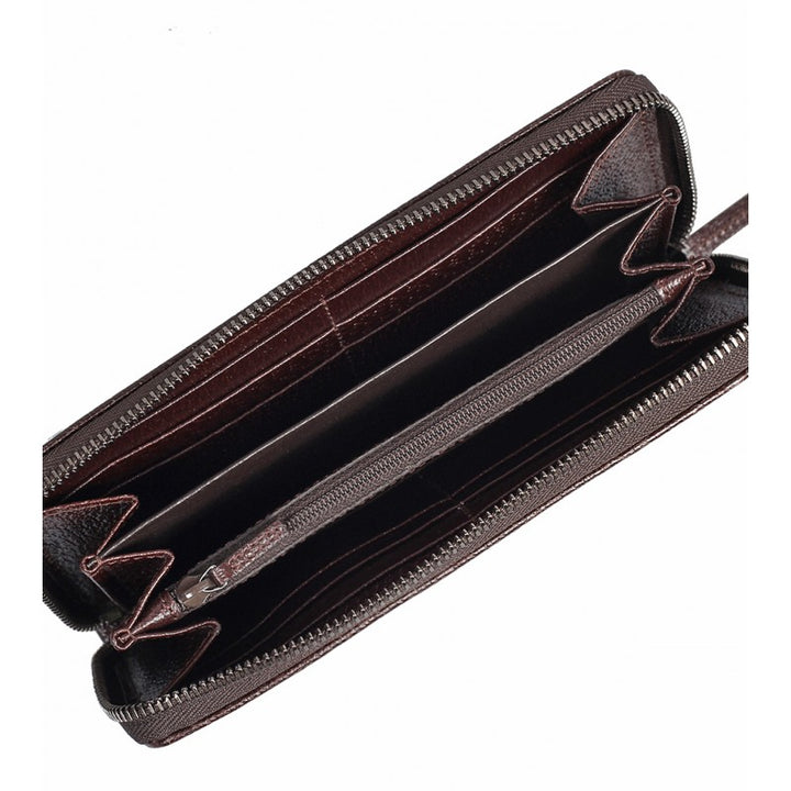 Beige & ebony GG fabric zip around wallet - Profile Fashion