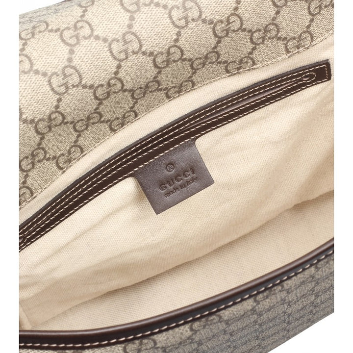 Ophidia GG shoulder bag in beige and ebony GG Supreme