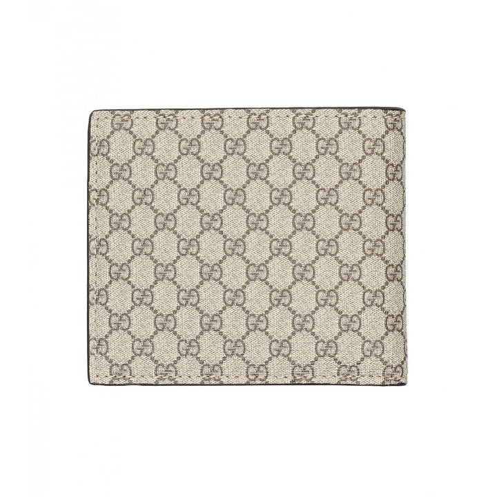 Beige & ebony micro GG supreme canvas bi-fold wallet - Profile Fashion