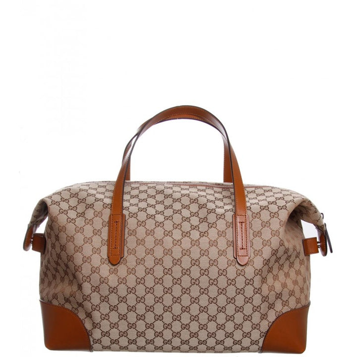 Beige & brown original GG canvas duffel bag - Profile Fashion