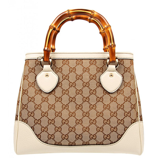 Gucci Beige original GG fabric Diana tote bag