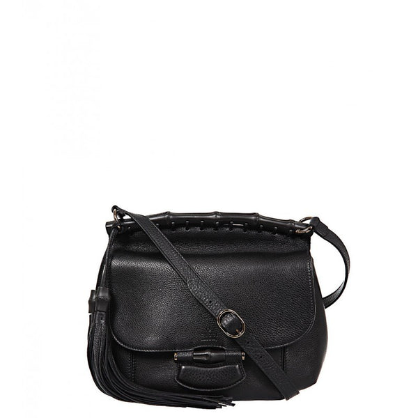 Gucci Black leather ’Nouveau’ shoulder bag