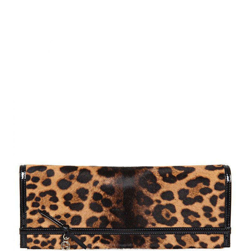 Gucci Leather jaguar print clutch bag Profile Fashion