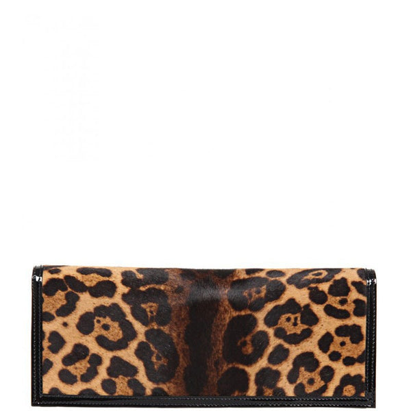 Gucci Leather jaguar print clutch bag