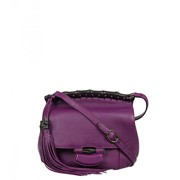Gucci Purple leather ’Nouveau’ shoulder bag