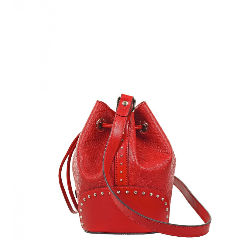 Gucci Red Diamante leather bucket bag Profile Fashion