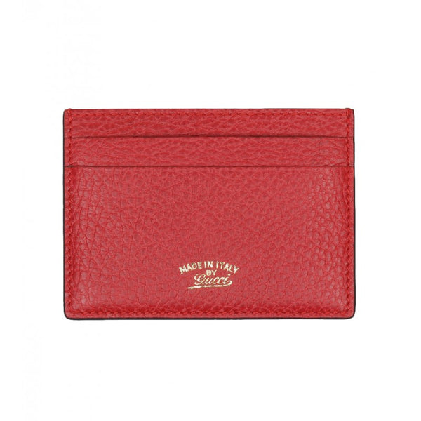Gucci Red leather swing card case