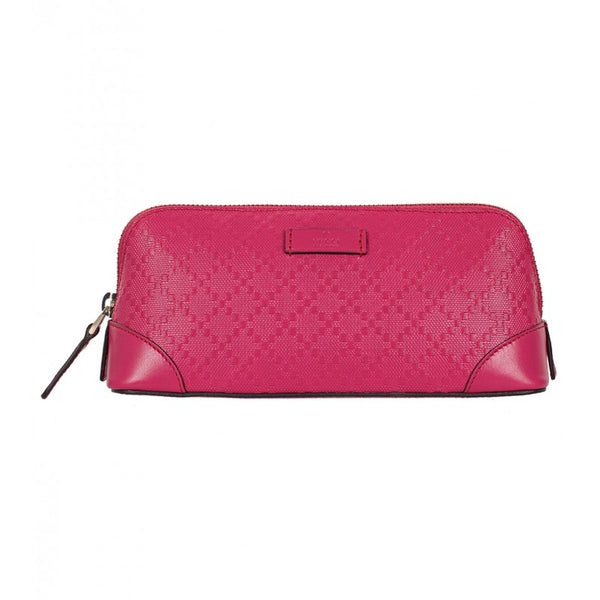 Gucci Dark pink diamante leather cosmetic case
